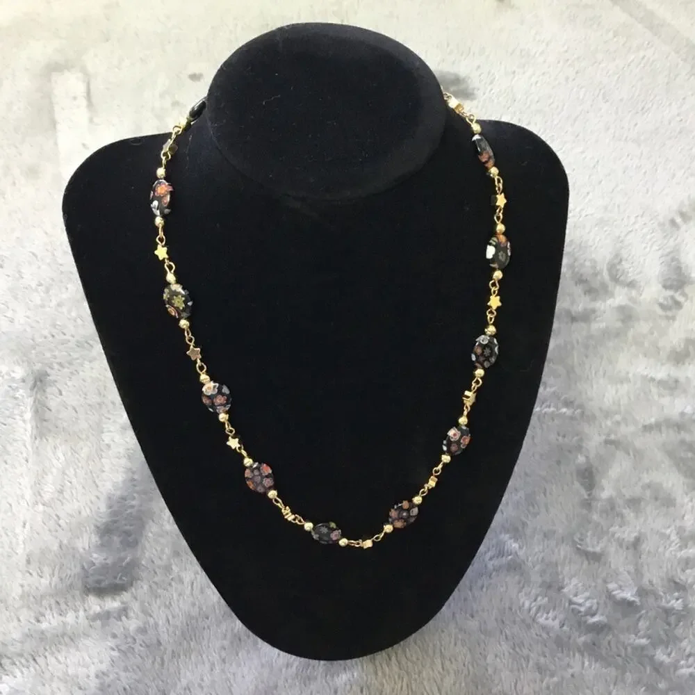 Gold Unique Multi-Bead Necklace